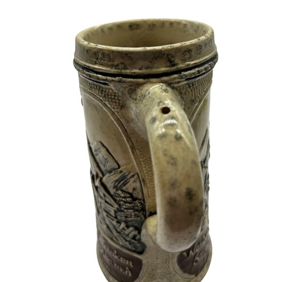 Vintage German Beer Stein Handpainted Couple Mountains Cabin - Picture 8 of 10